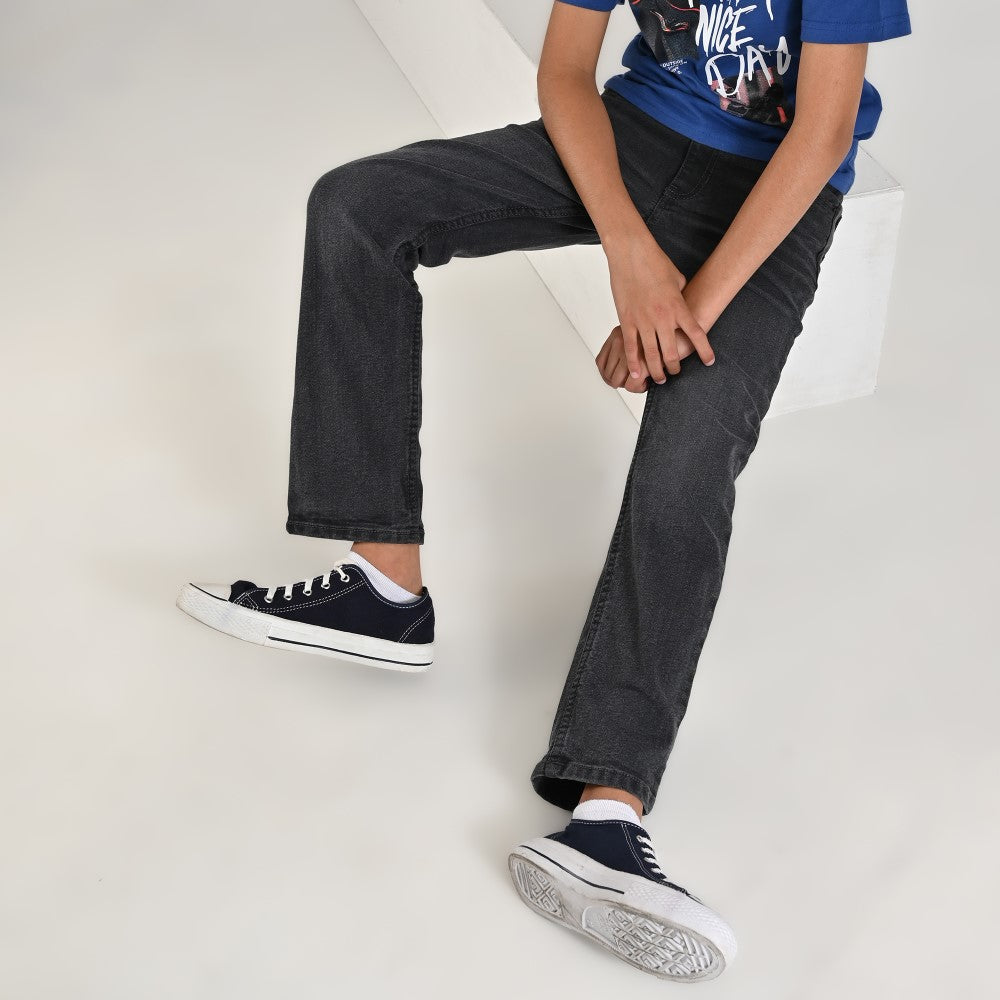 Pantalón de Mezclilla Yale Boys Slim Fit 2944 Gris Oxford