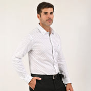 Camisa Yale Collection Para Caballero Manga Larga Slim Fit 4603 Blanco