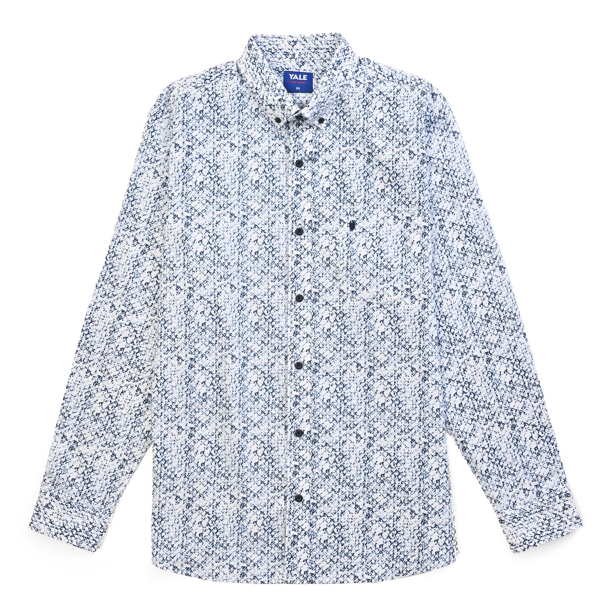 Camisa Yale Para Caballero Manga Larga Regular Fit 4639 Azul