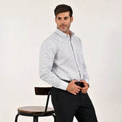 Camisa Yale Para Caballero Manga Larga Regular Fit 4596 Blanco