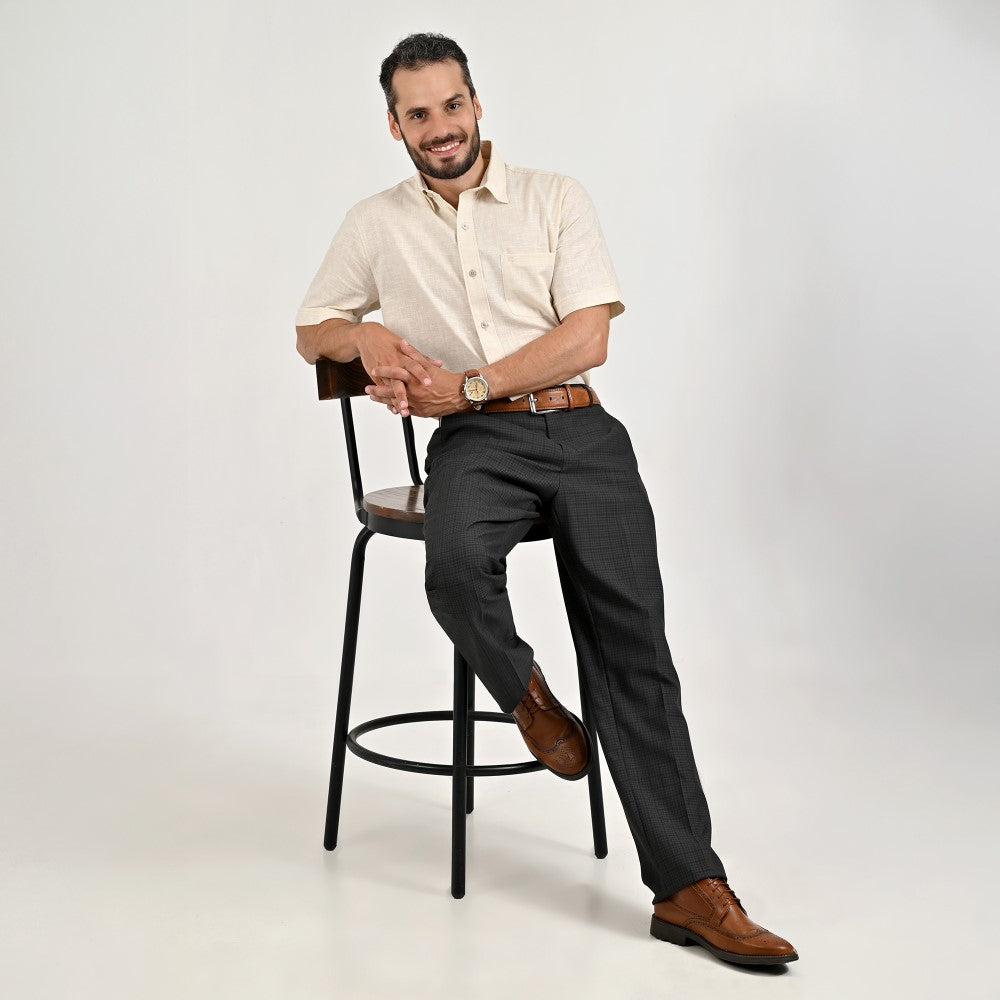 Pantalón de Caballero de Vestir Yale Sin Pinzas Slim Fit 4721 Chocolate