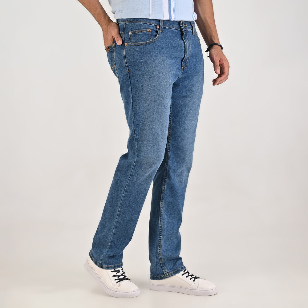 Pantalón de Mezclilla Yale Para Caballero Classic Fit 2091 Azul Plumbago