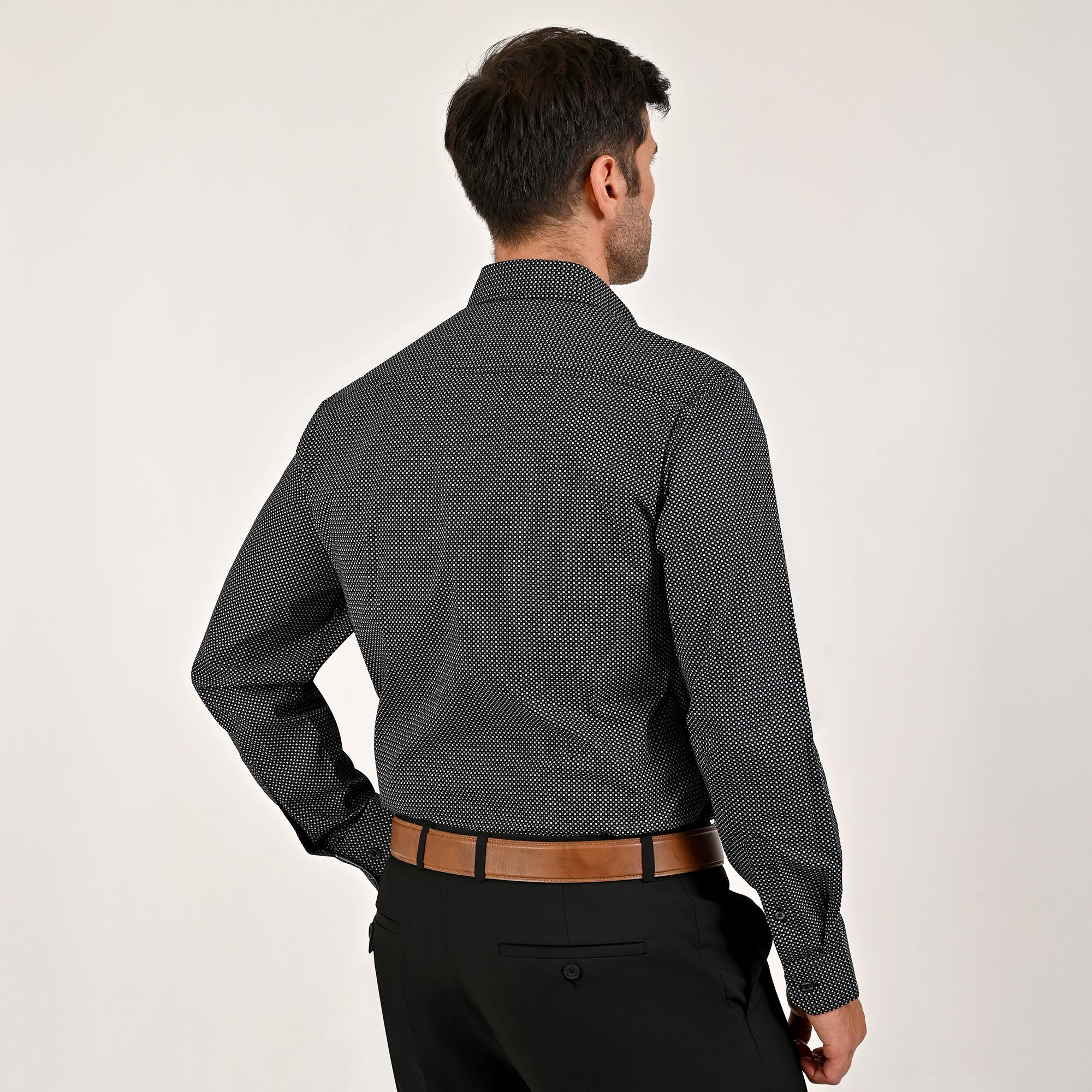 Camisa Yale Para Caballero Manga Larga Regular Fit 4598 Negro