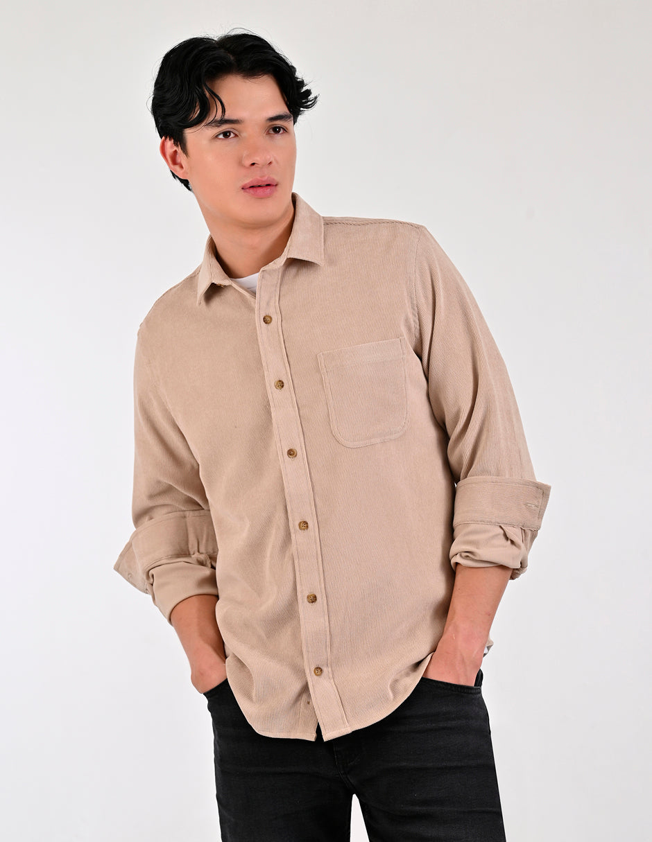 Camisa Caballero Supply Company Manga Larga Slim Fit 4563 Kaki