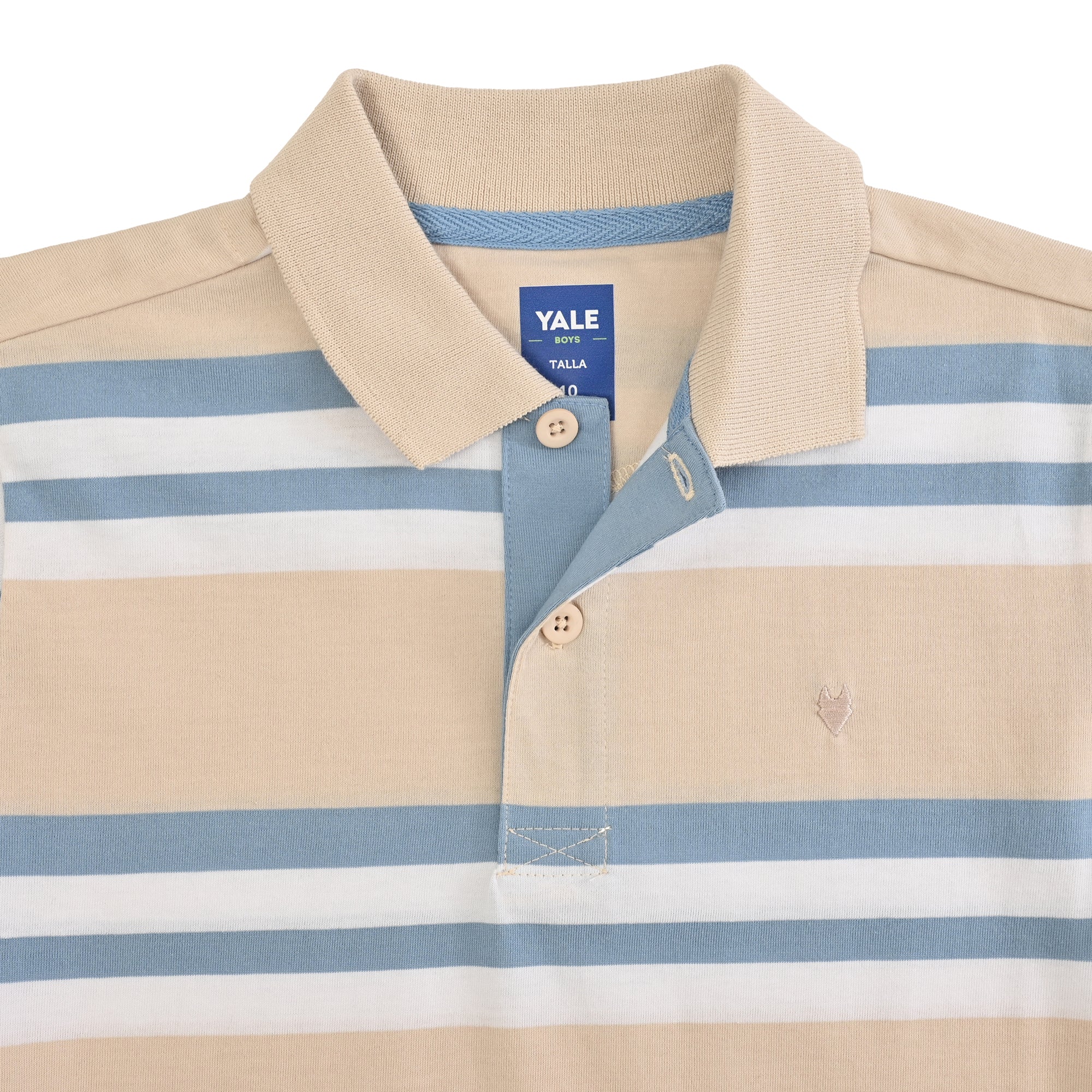 Playera Yale Boys Cuello Polo Manga Corta Fit 7395 Arena