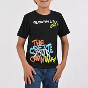 Playera Yale Boys Cuello Redondo Manga Corta Fit 6961 Negro