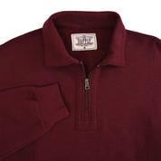 Sudadera Caballero Supply Company Cuello Polo Con Cierre Fit4720 Vino