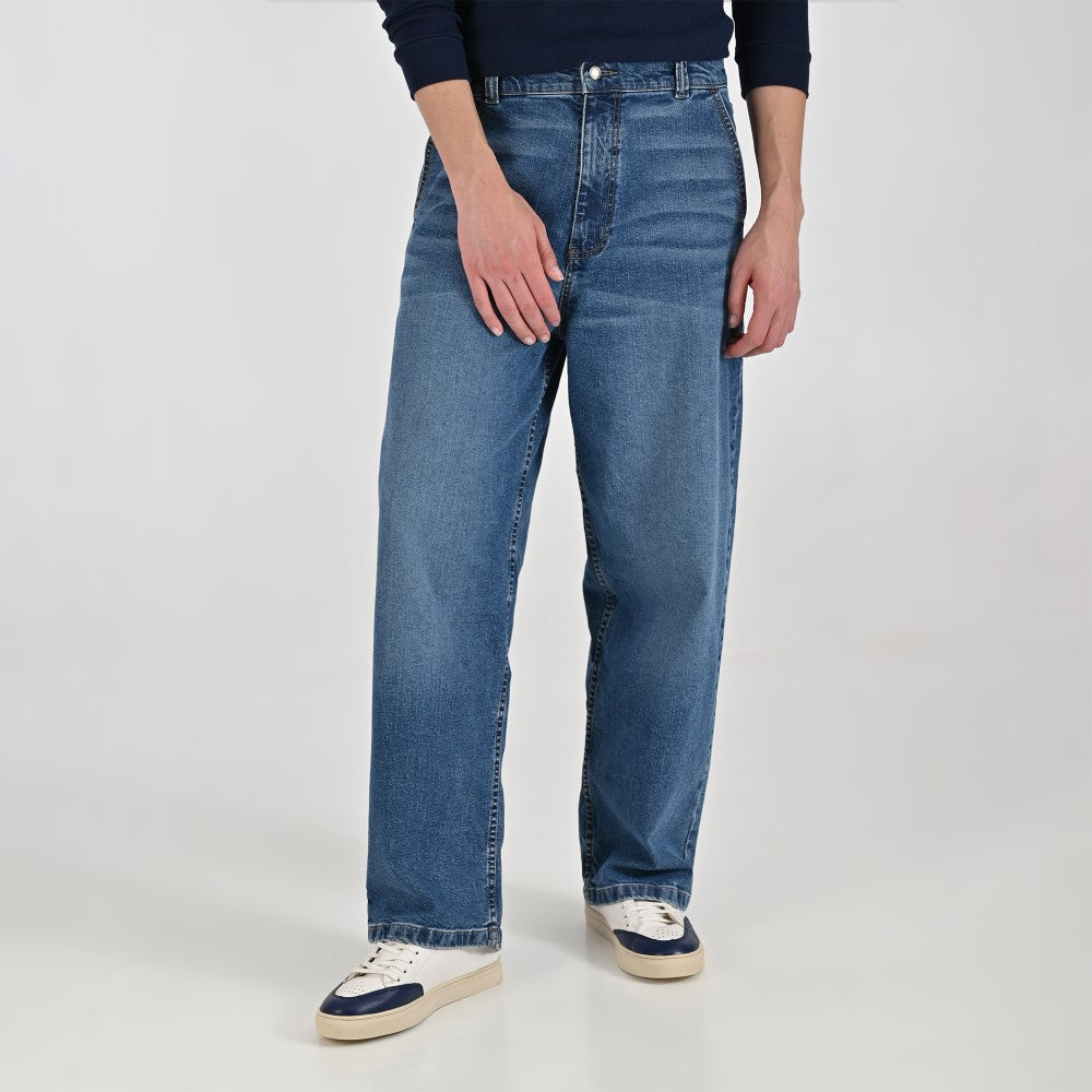 Jeans Baggy Supply Para Caballero Corte Relajado 2384 Azul Zafiro