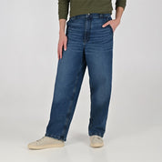 Jeans Baggy Supply Para Caballero Corte Relajado 2384 Azul Marino Entintado