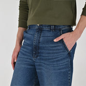Jeans Baggy Supply Para Caballero Corte Relajado 2384 Azul Marino Entintado