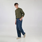 Jeans Baggy Supply Para Caballero Corte Relajado 2384 Azul Marino Entintado