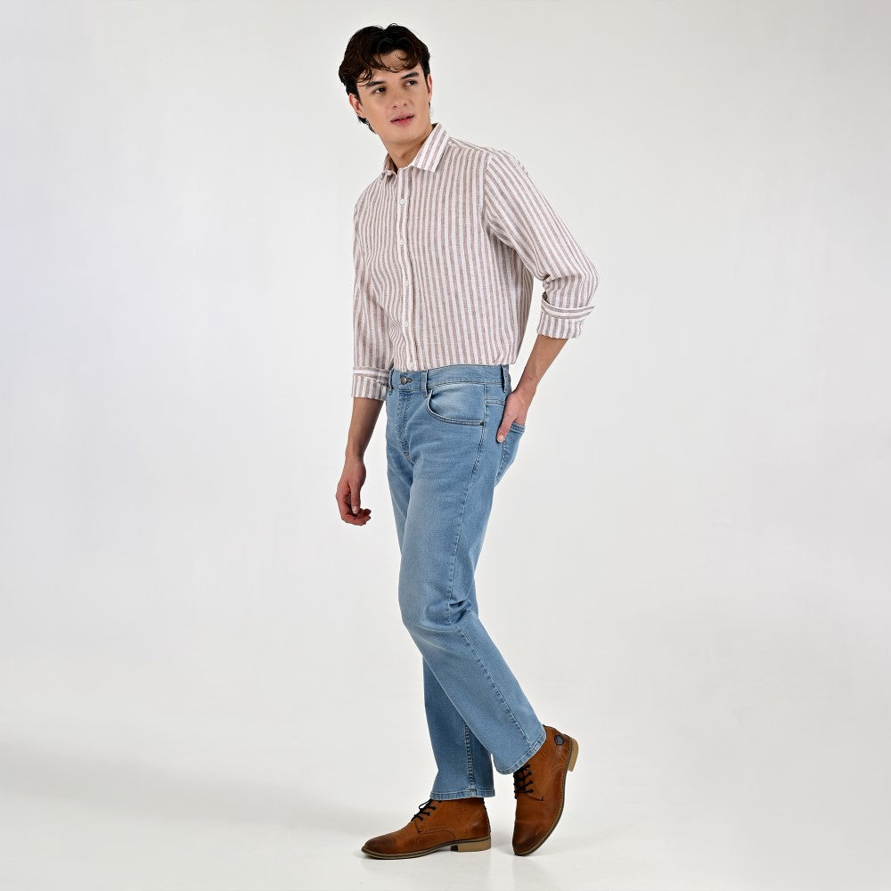 Jeans Supply Para Caballero Regular Fit 2384 Azul Zafiro