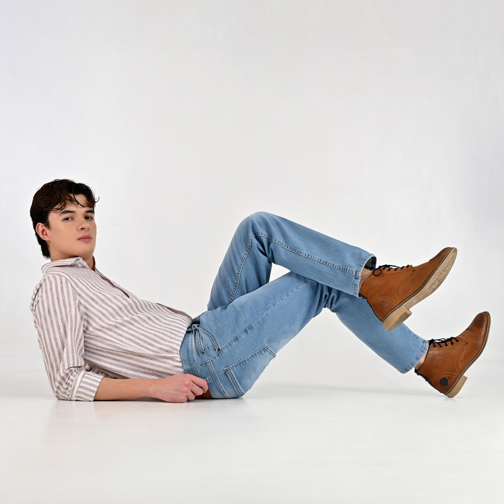 Jeans Supply Para Caballero Regular Fit 2384 Azul Zafiro