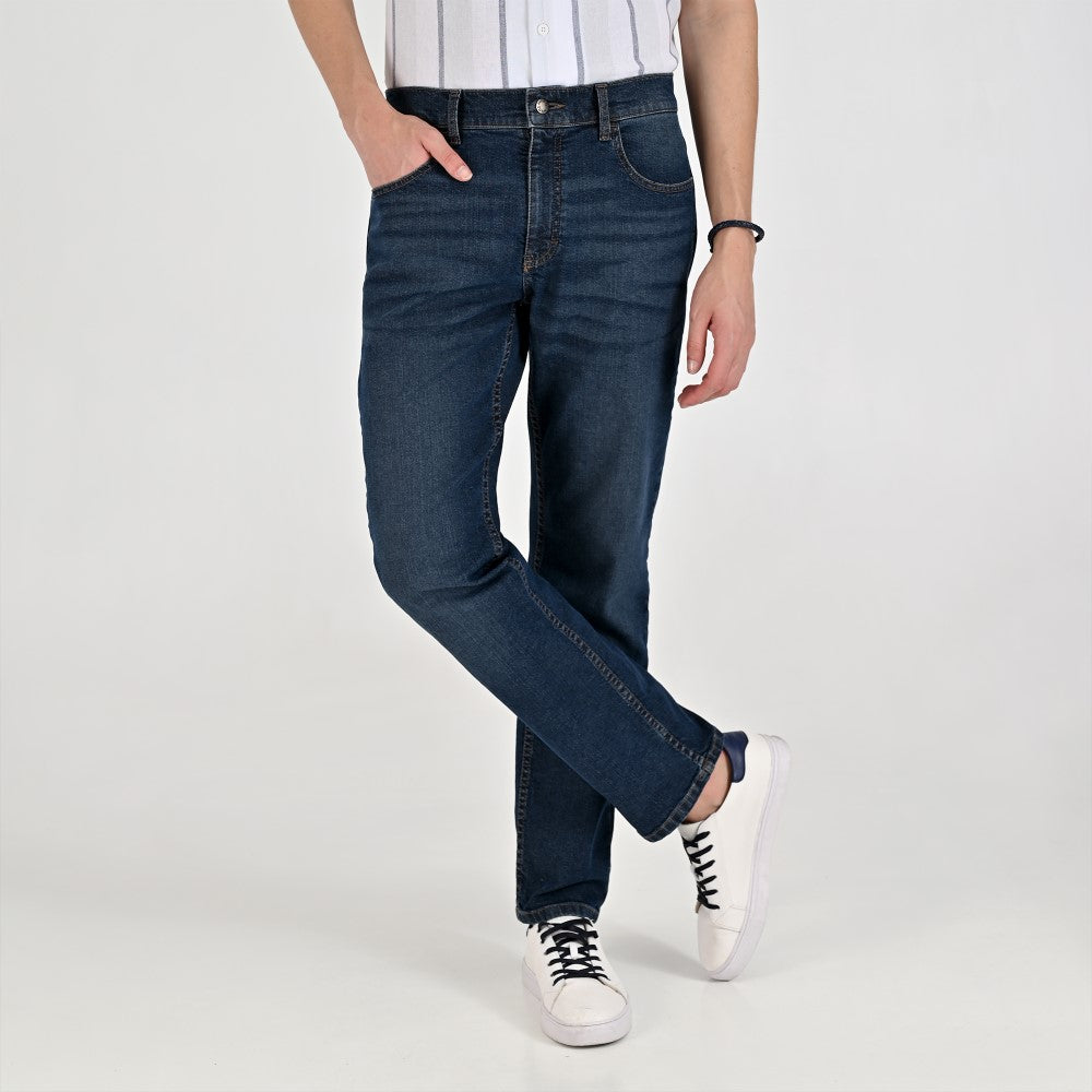 Jeans Supply Para Caballero Regular Fit 2384 Azul Marino Entintado