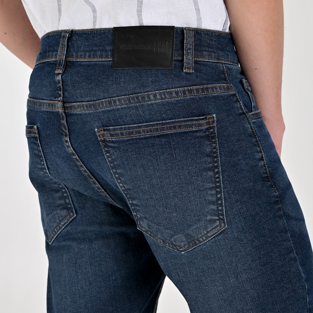 Jeans Supply Para Caballero Regular Fit 2384 Azul Marino Entintado