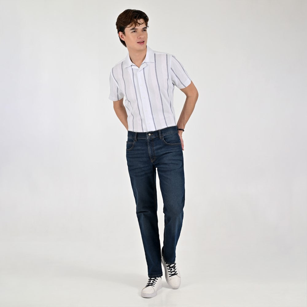 Jeans Supply Para Caballero Regular Fit 2384 Azul Marino Entintado