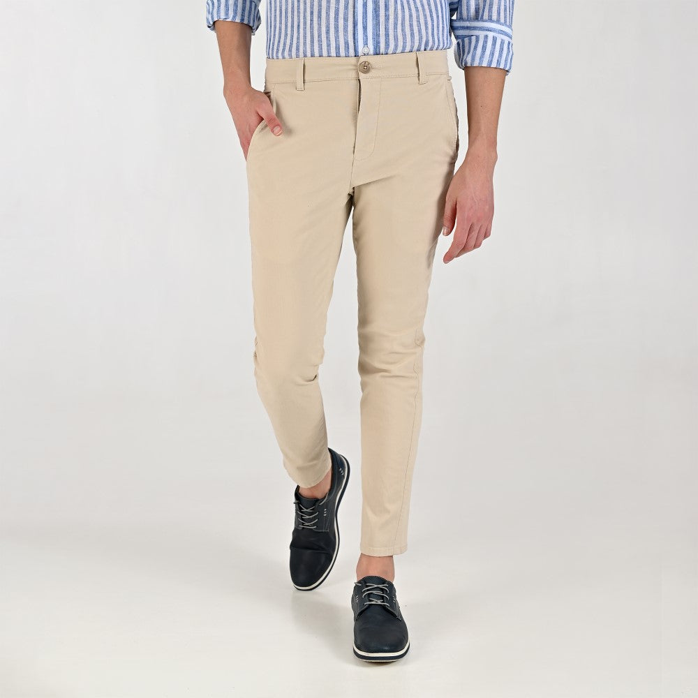 Pantalón Casual Supply Para Caballero Slim Fit A538 Beige Claro