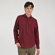 Camisa Supply Para Caballero Manga Larga Slim Fit 7980 Vino