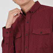 Camisa Supply Para Caballero Manga Larga Slim Fit 7980 Vino