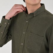 Camisa Supply Para Caballero Manga Larga Slim Fit 7975 Verde Militar