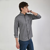 Camisa Supply Para Caballero Manga Larga Slim Fit 7976 Negro