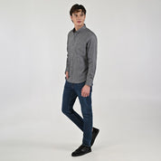 Camisa Supply Para Caballero Manga Larga Slim Fit 7976 Negro