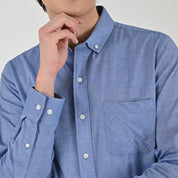 Camisa Supply Para Caballero Manga Larga Slim Fit 7976 Azul Pizarra