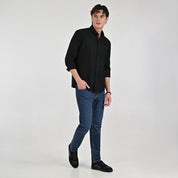 Camisa Supply Para Caballero Manga Larga Slim Fit 7978 Negro