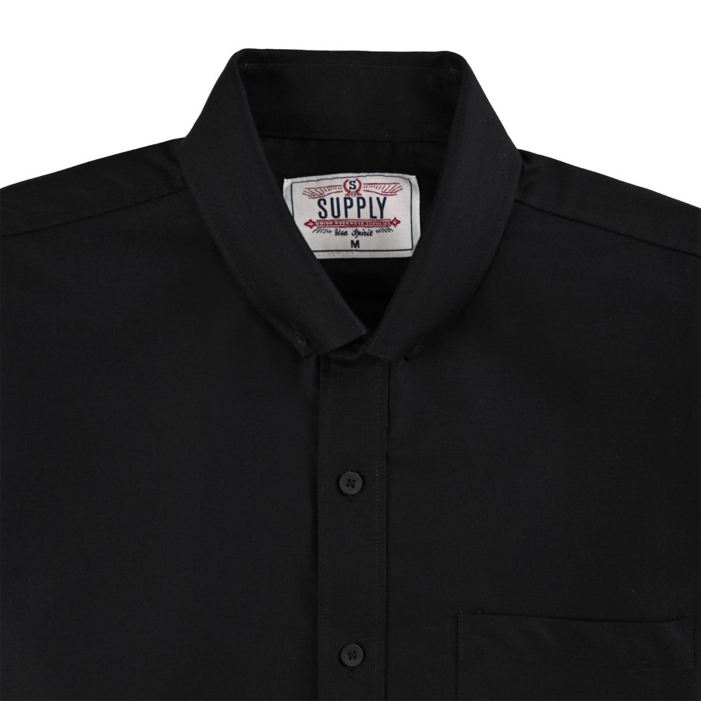 Camisa Supply Para Caballero Manga Larga Slim Fit 7978 Negro