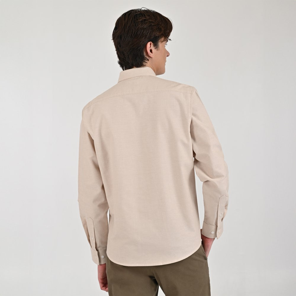 Camisa Supply Para Caballero Manga Larga Slim Fit 7978 Kaki