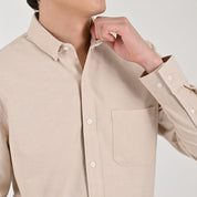 Camisa Supply Para Caballero Manga Larga Slim Fit 7978 Kaki