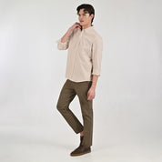 Camisa Supply Para Caballero Manga Larga Slim Fit 7978 Kaki