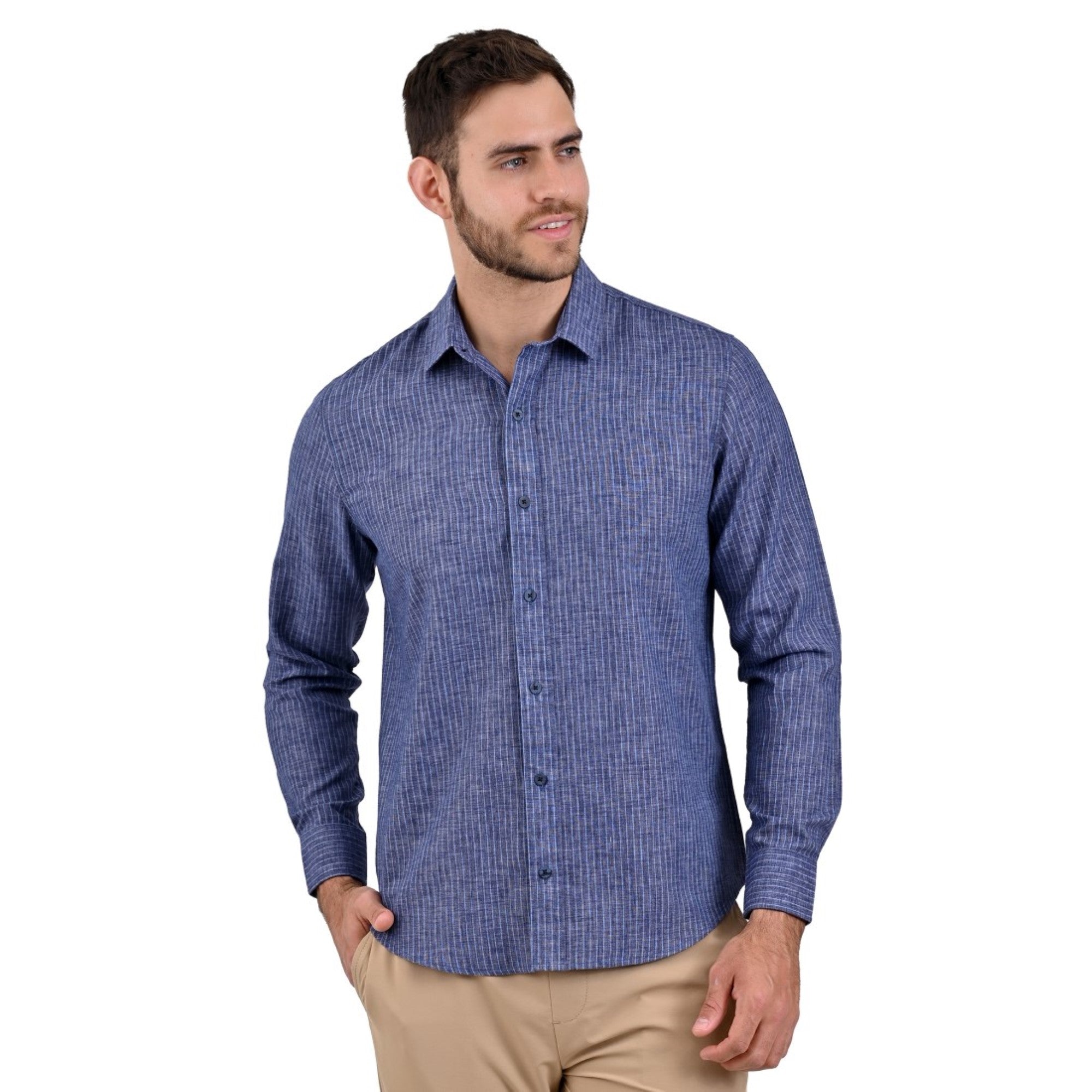 Camisa Supply Slim Fit Manga Larga 3708