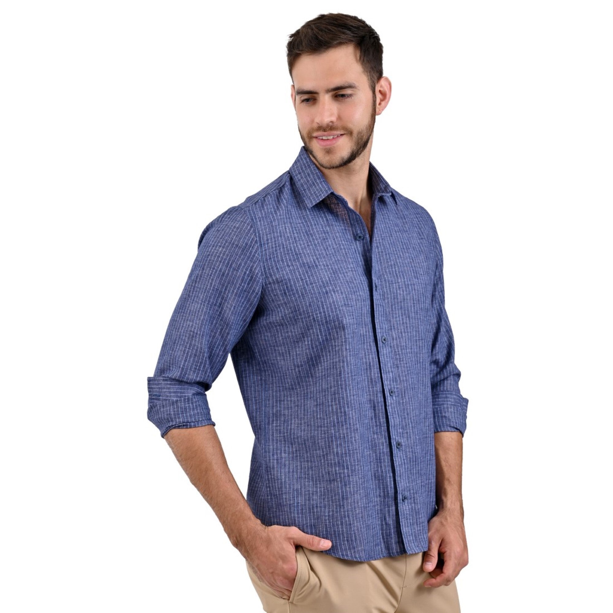 Camisa Supply Slim Fit Manga Larga 3708