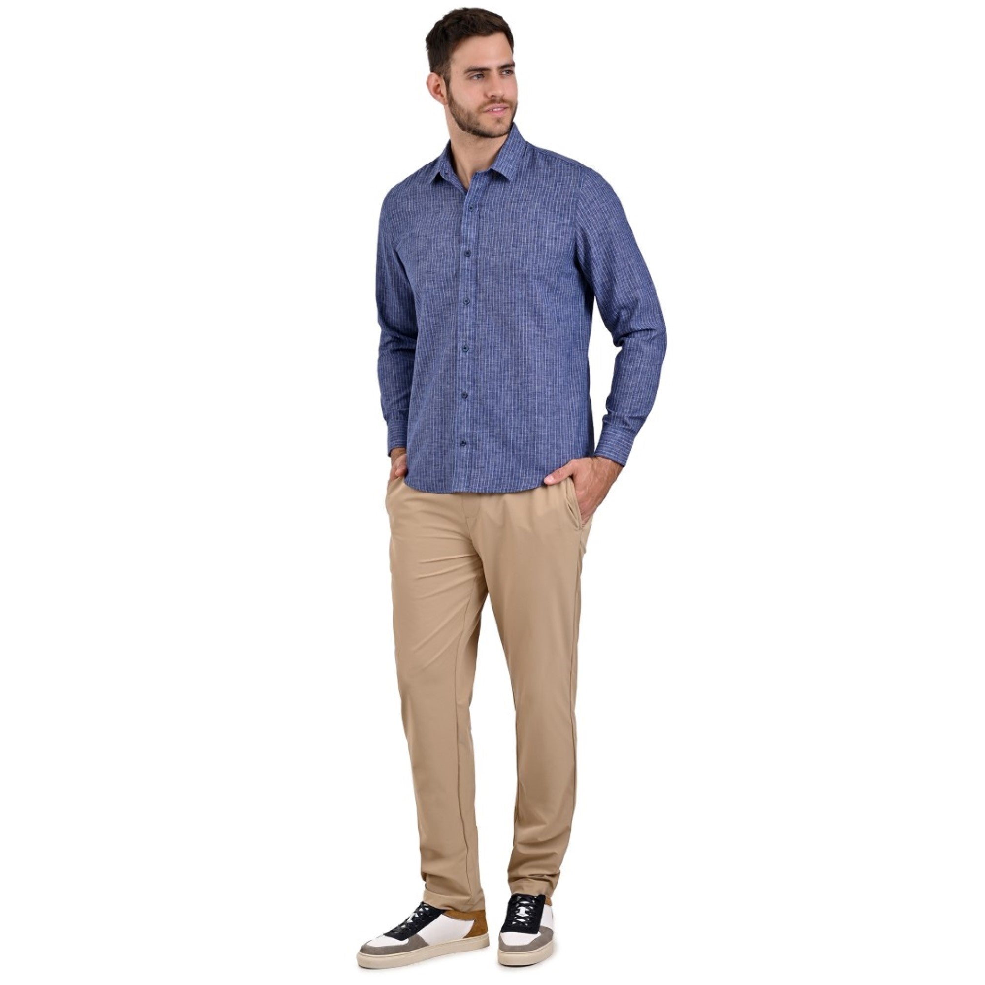 Camisa Supply Slim Fit Manga Larga 3708