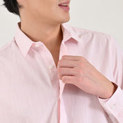 Camisa casual Yale Slim Fit Manga larga 7682 Rosa Palido