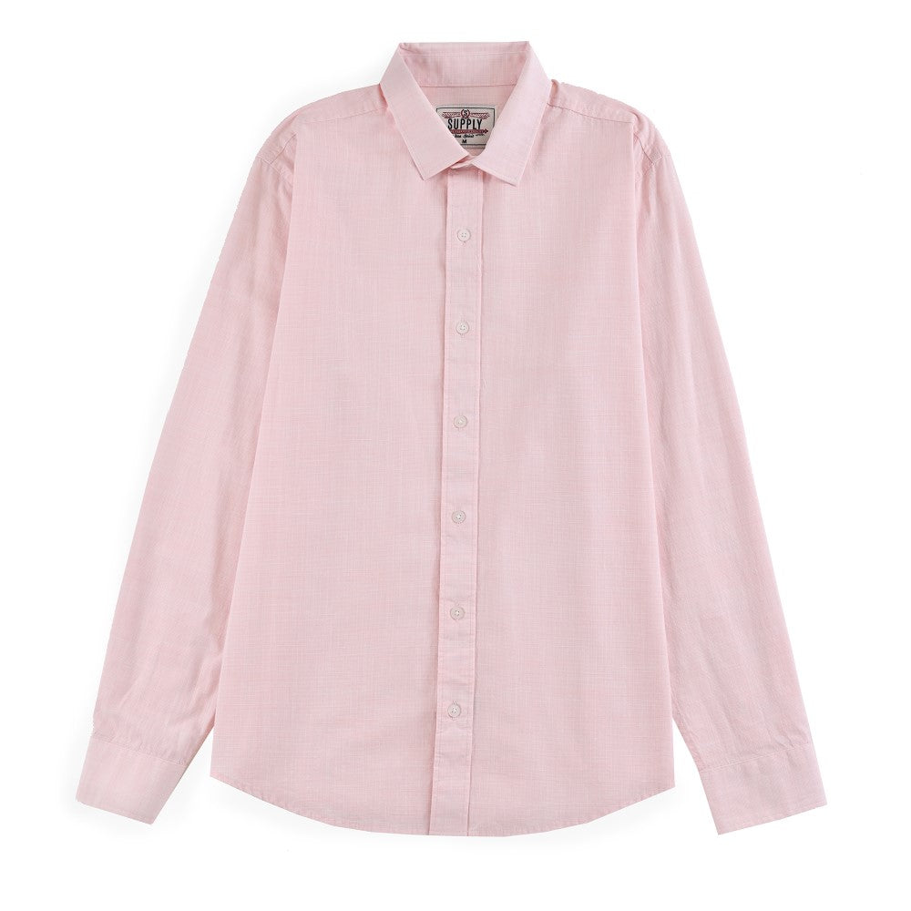 Camisa casual Yale Slim Fit Manga larga 7682 Rosa Palido
