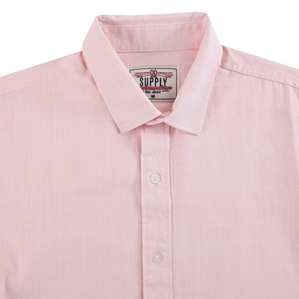 Camisa casual Yale Slim Fit Manga larga 7682 Rosa Palido