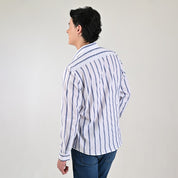 Camisa casual Yale Slim Fit Manga larga 7683 Blanco