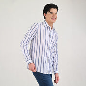 Camisa casual Yale Slim Fit Manga larga 7683 Blanco