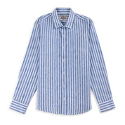 Camisa Supply Para Caballero Manga Larga Slim Fit 7974 Azul Plumbago