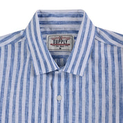 Camisa Supply Para Caballero Manga Larga Slim Fit 7974 Azul Plumbago