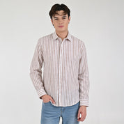 Camisa Supply Para Caballero Manga Larga Slim Fit 7974 Cocoa