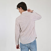 Camisa Supply Para Caballero Manga Larga Slim Fit 7974 Cocoa