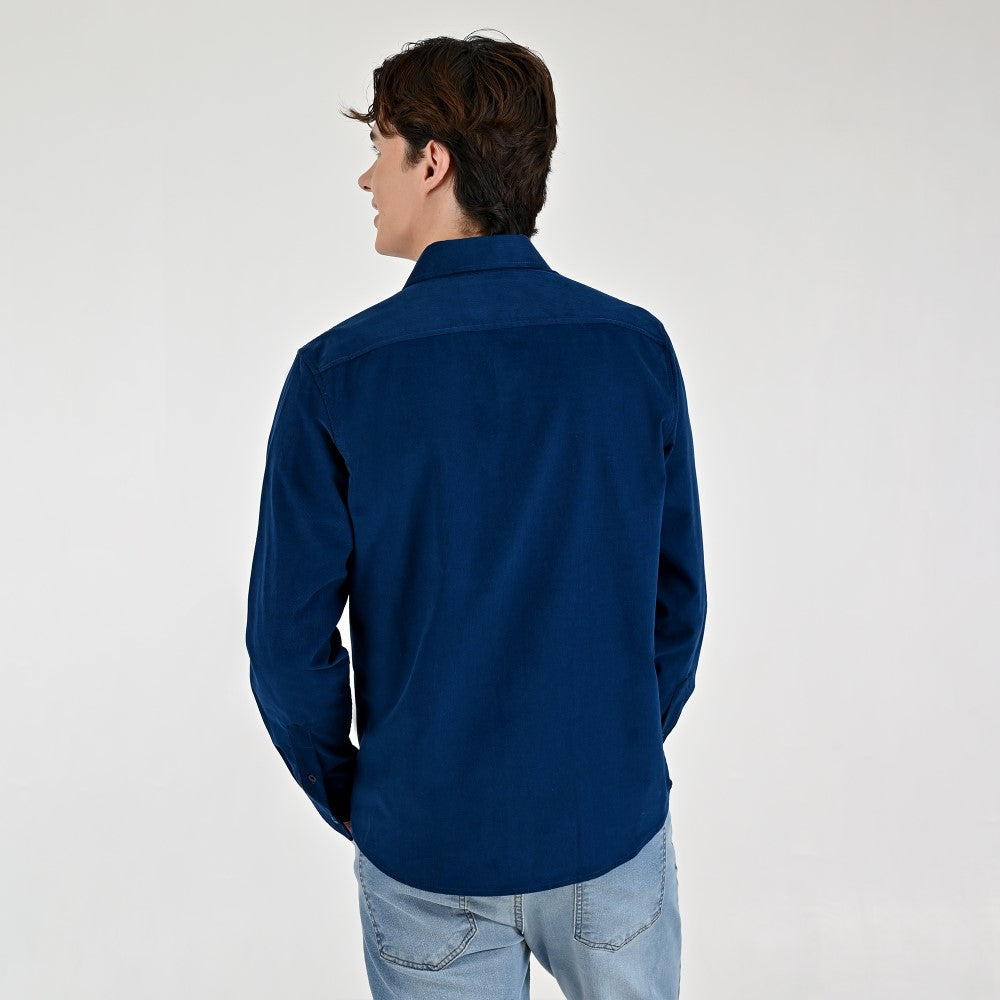 Camisa Supply Para Caballero Manga Larga Slim Fit 7977 Azul Marino