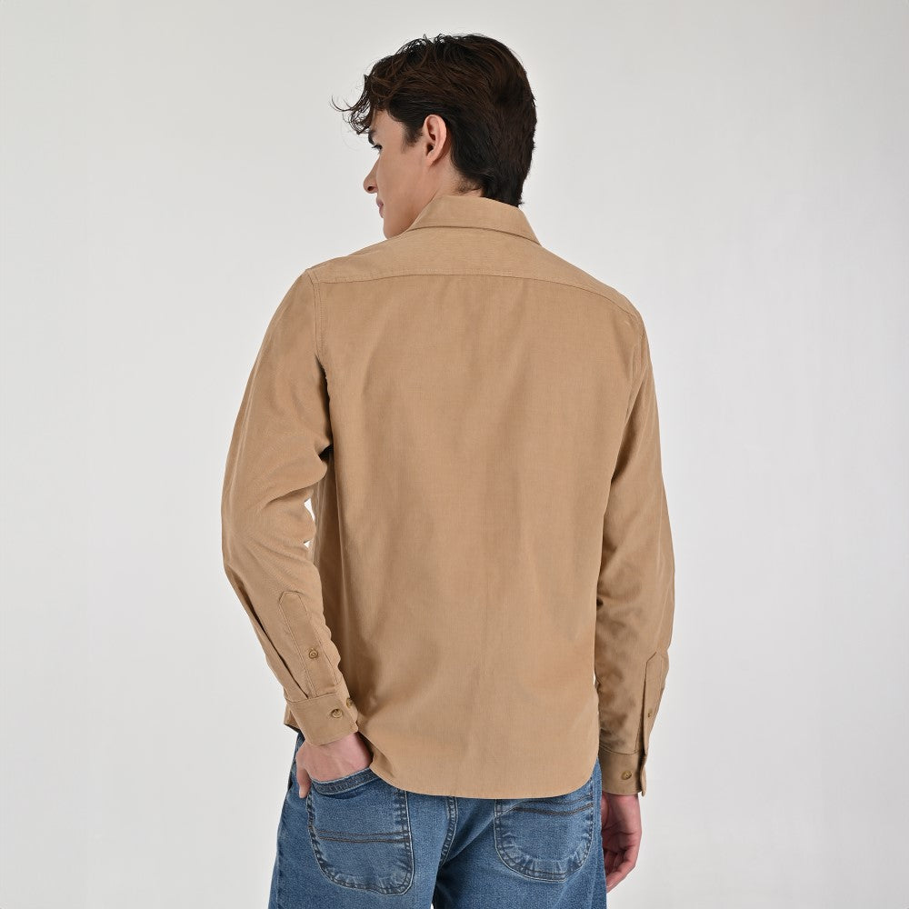 Camisa Supply Para Caballero Manga Larga Slim Fit 7977 Kaki