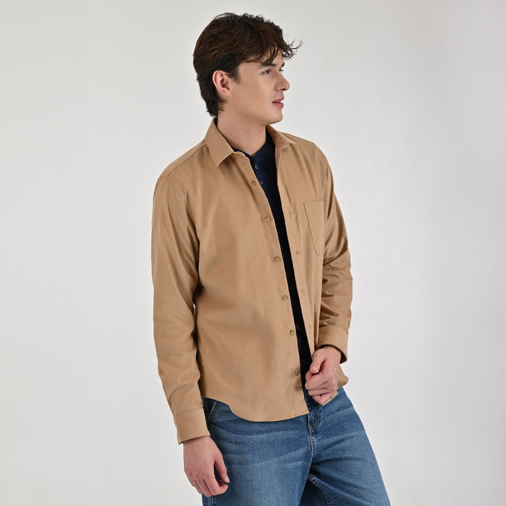 Camisa Supply Para Caballero Manga Larga Slim Fit 7977 Kaki