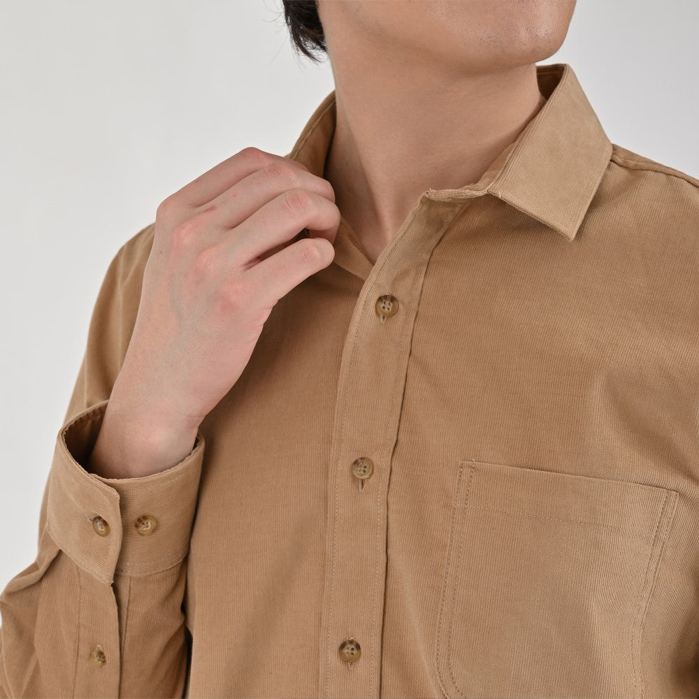 Camisa Supply Para Caballero Manga Larga Slim Fit 7977 Kaki