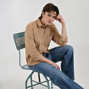 Camisa Supply Para Caballero Manga Larga Slim Fit 7977 Kaki