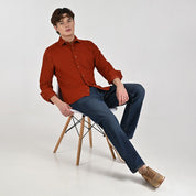 Camisa Supply Para Caballero Manga Larga Slim Fit 7977 Kaki